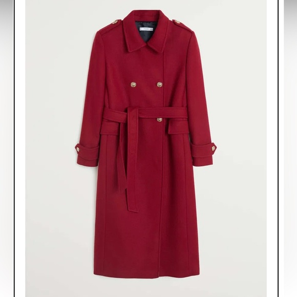 Mango Jackets & Blazers - Mango Wool Long Coat